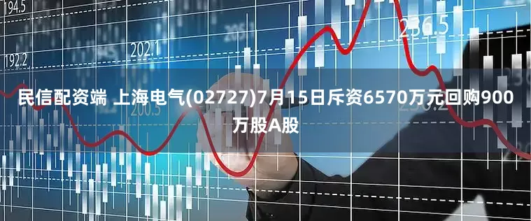 民信配资端 上海电气(02727)7月15日斥资6570万元回购900万股A股